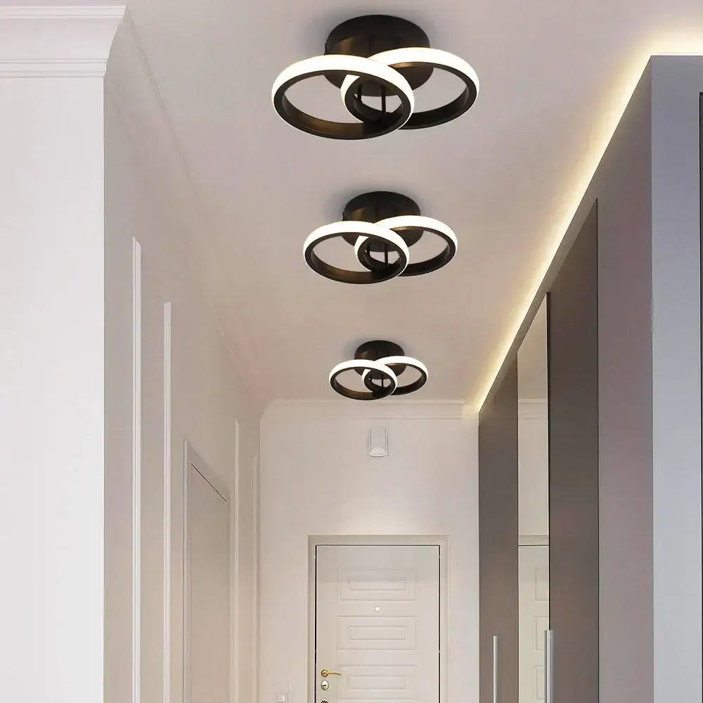 Modern minimalist black acrylic led ceiling lamp bedroom light