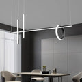 Modern minimalist black acrylic led pendant light dining room kitchen