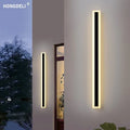 Modern minimalist black aluminum waterproof led outdoor wall lamp courtyard