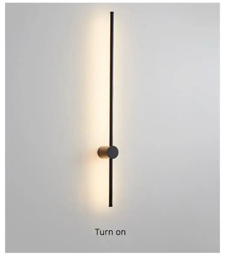 Modern minimalist black creative staircase wall lights living room
