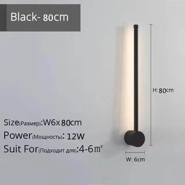 Modern minimalist black creative staircase wall lights living room