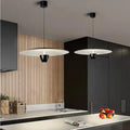 Modern minimalist black led pendant light for dining room