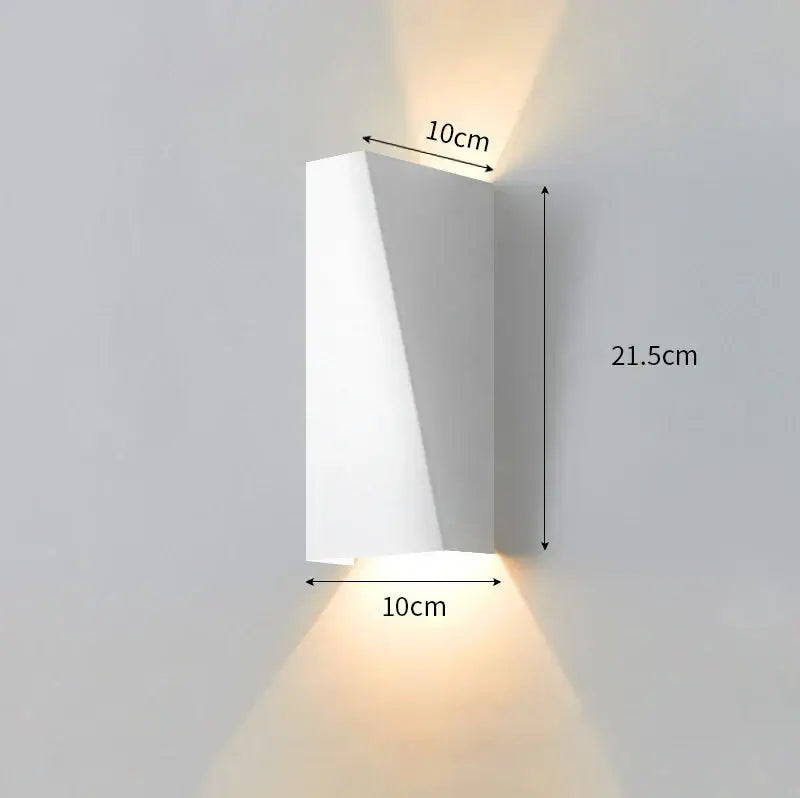 Modern minimalist black led wall lamp bedroom reading light