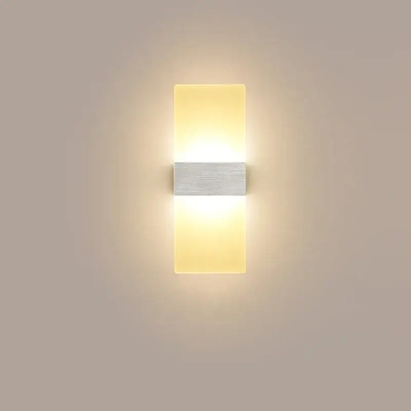 Modern minimalist black led wall light bedroom sconce