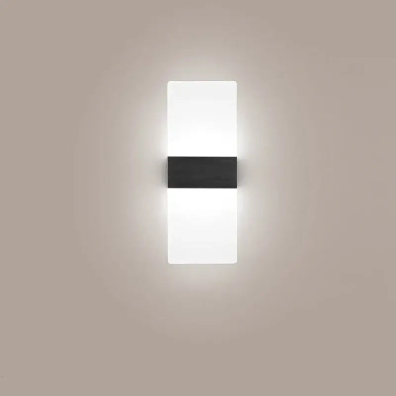 Modern minimalist black led wall light bedroom sconce