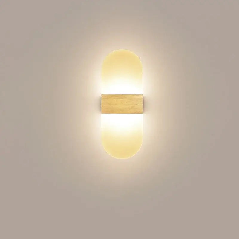 Modern minimalist black led wall light bedroom sconce