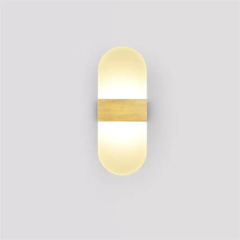 Modern minimalist black led wall light bedroom sconce