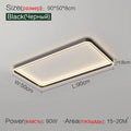 Modern minimalist black ring led ceiling lights bedroom lamp