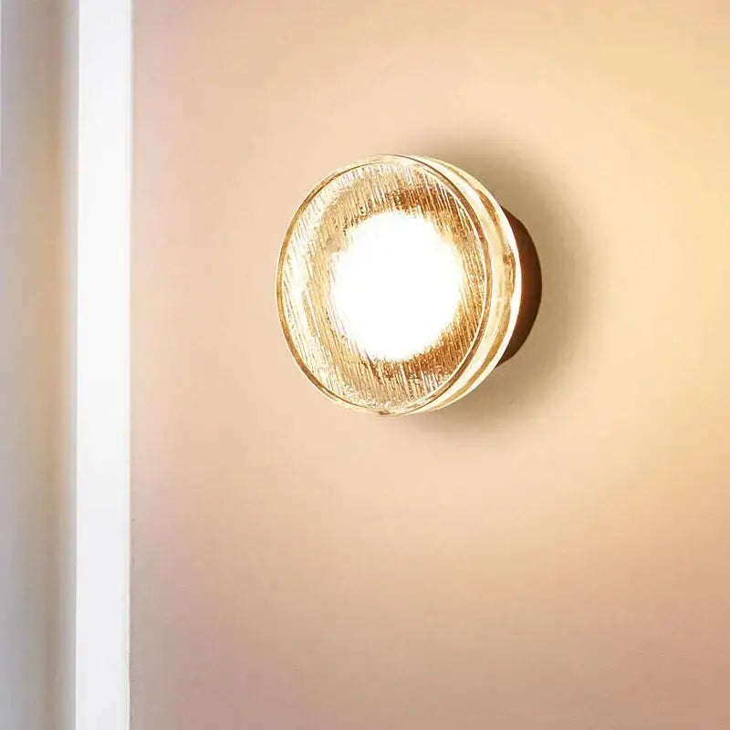 Modern minimalist black wall lamp with frosted glass for bathroom