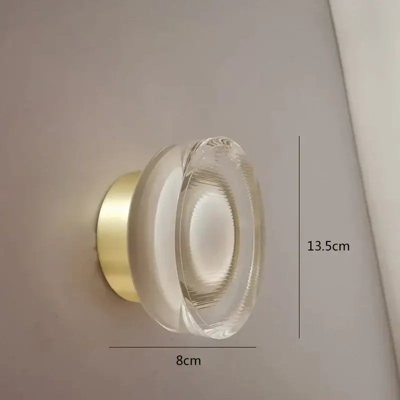 Modern minimalist black wall lamp with frosted glass for bathroom