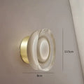 Modern minimalist black wall lamp with frosted glass for bathroom