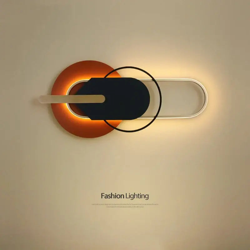 Modern minimalist black & white led wall lamp for bedroom living room