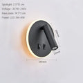 Modern minimalist black & white led wall lamp usb bedroom sconce