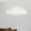 Modern minimalist black & white rectangular wall lamp bedroom light