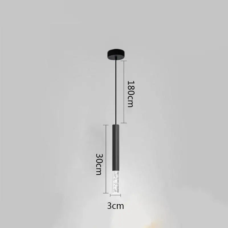 Modern minimalist black & white ring pendant lamp dining room led