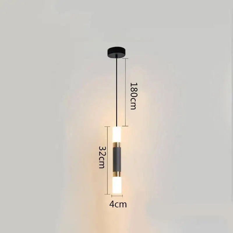 Modern minimalist black & white ring pendant lamp dining room led