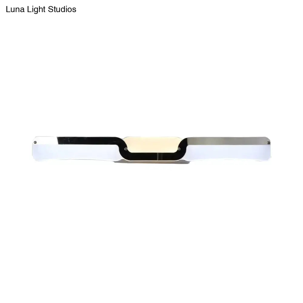 Modern minimalist black & white vanity sconce light bathroom warm white
