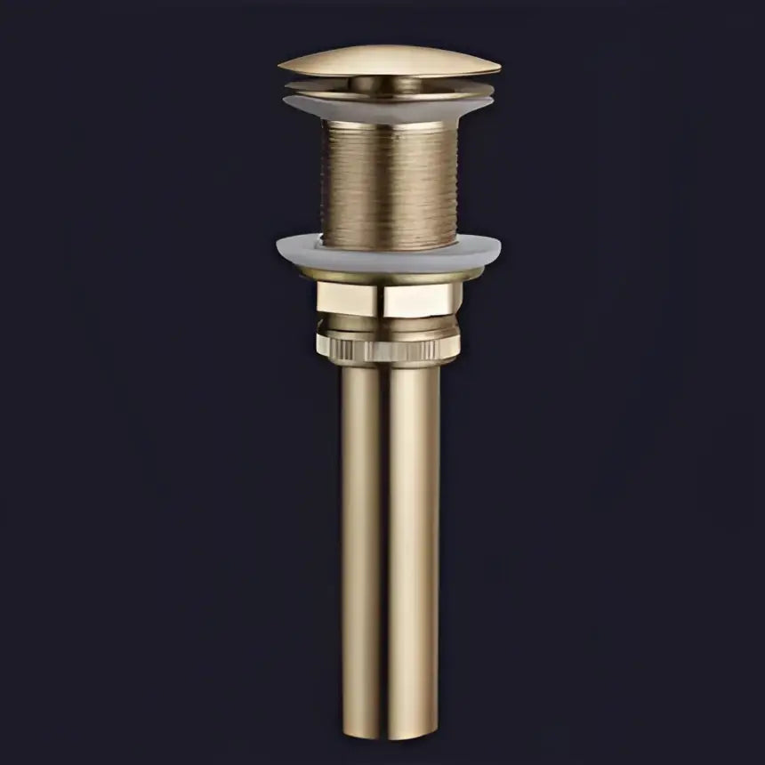 Modern minimalist brushed gold brass basin faucet bathroom fixture