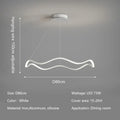 Modern minimalist circle wave led pendant chandelier dining room
