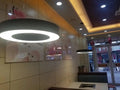 Modern minimalist circular gold ring pendant light for dining room