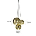 Modern minimalist clear glass ball pendant lamp kitchen hanging light