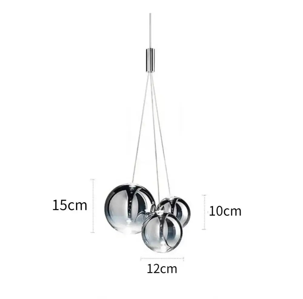 Modern minimalist clear glass ball pendant lamp kitchen hanging light