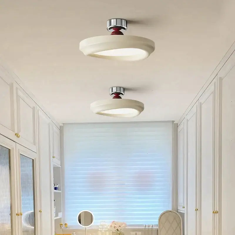 Modern minimalist cream led ceiling light for bedroom ambient decor