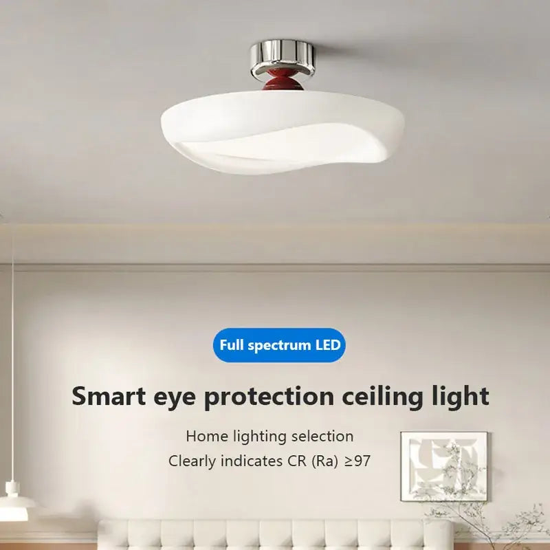 Modern minimalist cream led ceiling light for bedroom ambient decor