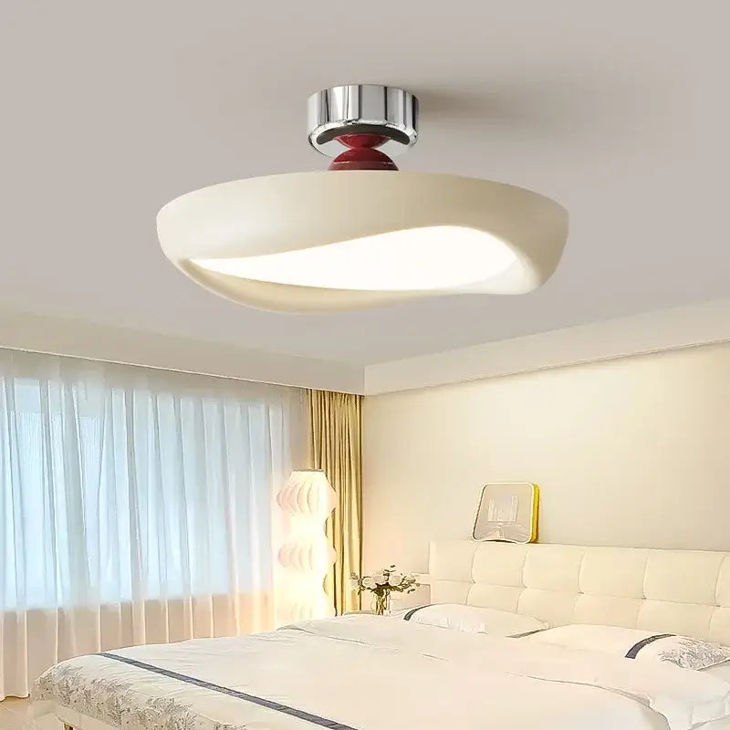 Modern minimalist cream led ceiling light for bedroom ambient decor