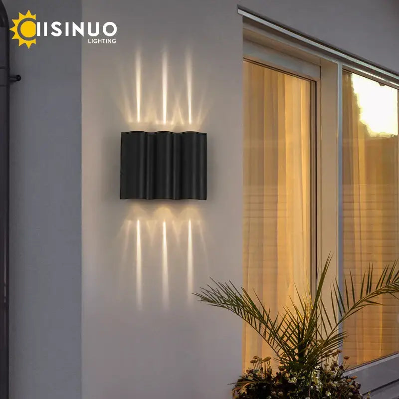 Modern minimalist decorbites 12w black outdoor sconce light garden lamp