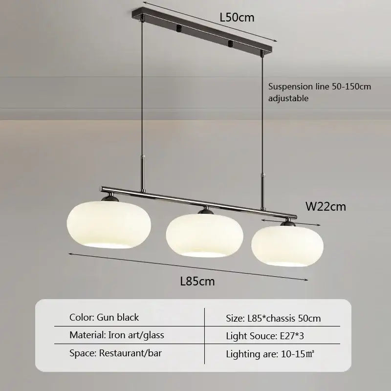 Modern minimalist decorbites glass chandelier living room pendant light