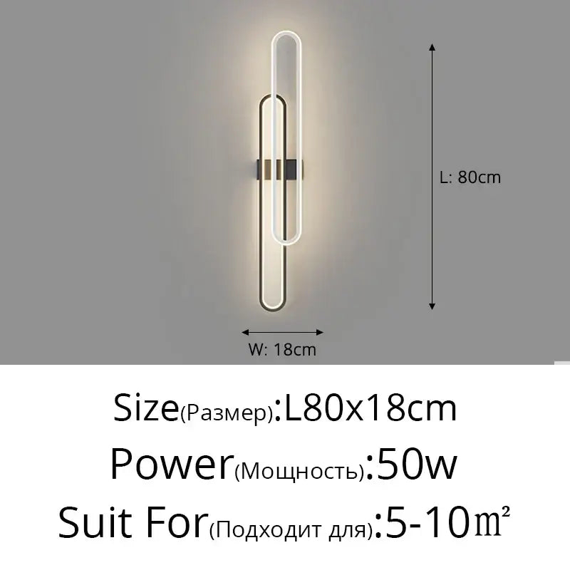 Modern minimalist decorbites led wall lights bedroom sconce