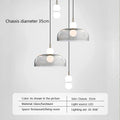 Modern minimalist glass ball pendant light for living room