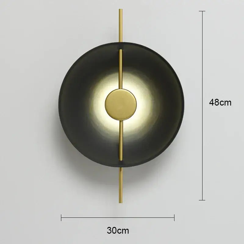 Modern minimalist gold & black led wall lamps for living room