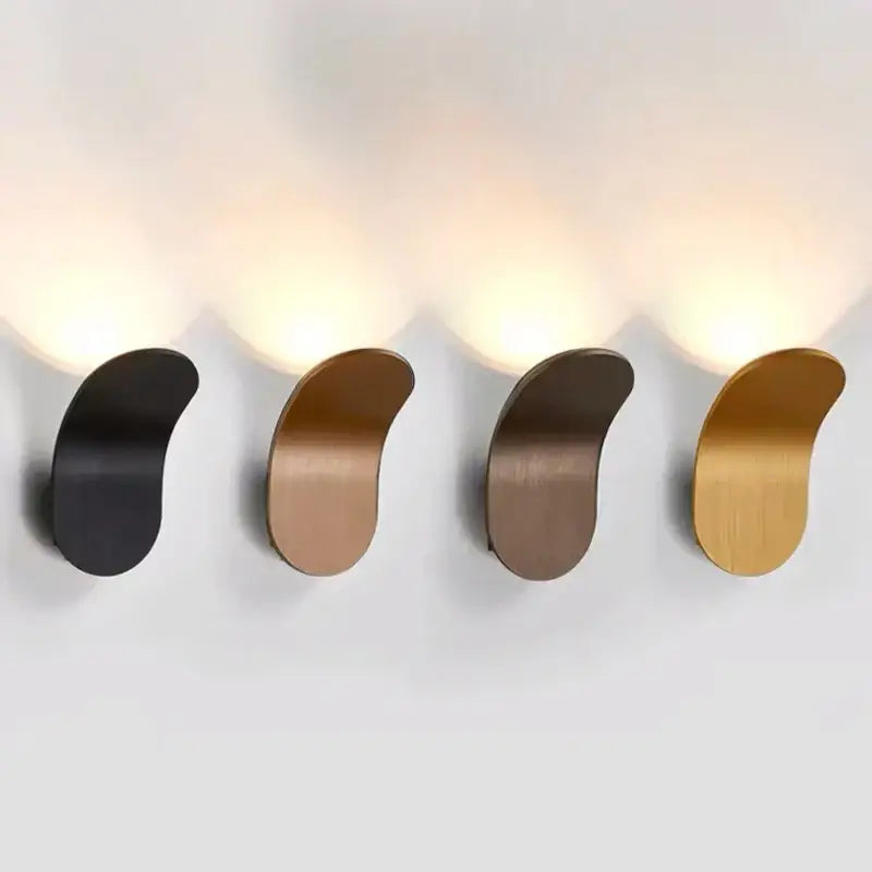 Modern minimalist gold & black led wall lamps for living room