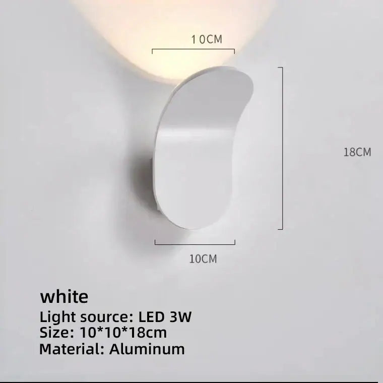 Modern minimalist gold & black led wall lamps for living room