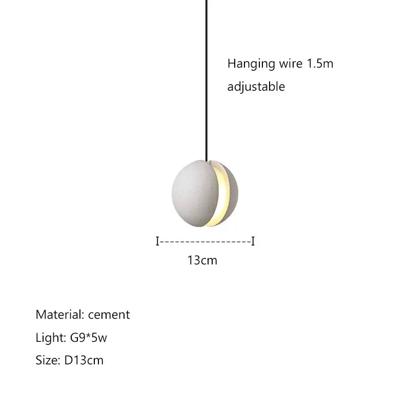 Modern minimalist gray and gold pendant light dining room