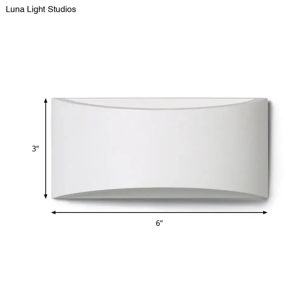 Modern minimalist gray curved wall sconce – bedroom led light
