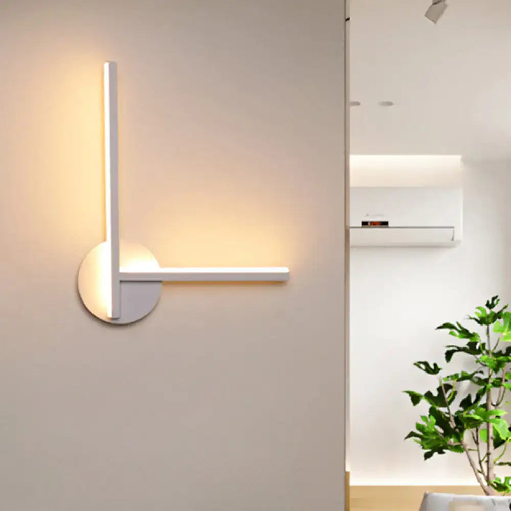 Modern minimalist linear wall light fixture for bedroom warm & white