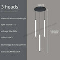 Modern minimalist loft black chandelier living room pendant light