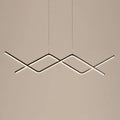 Modern minimalist metal line art hanging light dining room