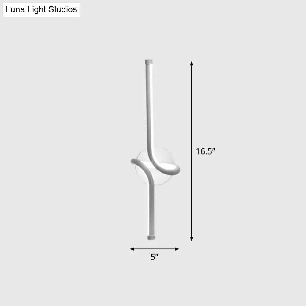Modern minimalist metallic led wall sconce bedroom linear light