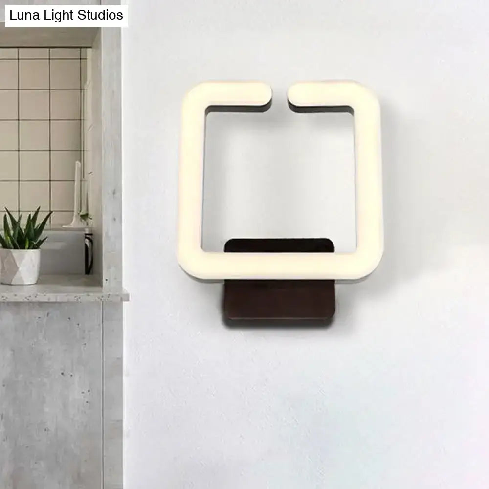 Modern minimalist off-white led wall sconce bedroom natural light