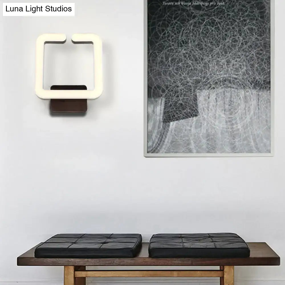 Modern minimalist off-white led wall sconce bedroom natural light