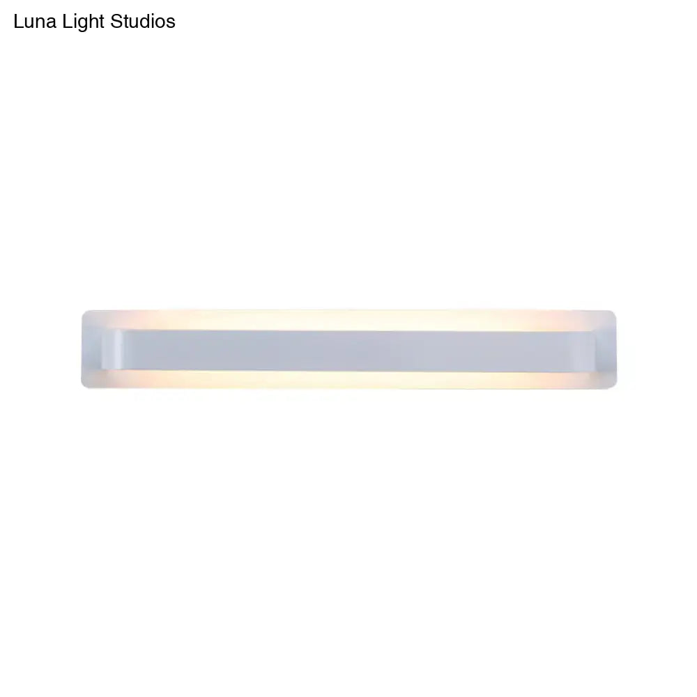 Modern minimalist silver linear wall lamp living room light