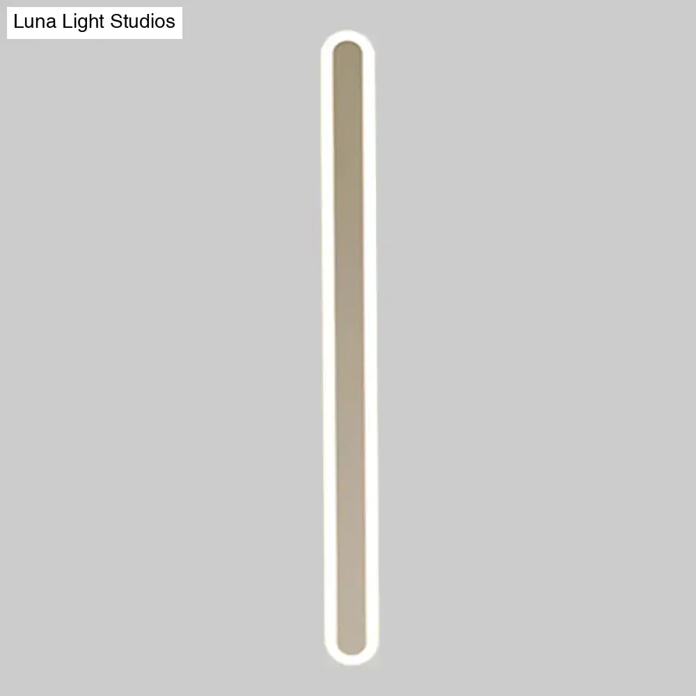 Modern minimalist white & beige wall light bedroom light fixture
