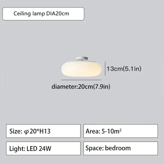 Modern minimalist white ceiling pendant lamp for kitchen bedroom