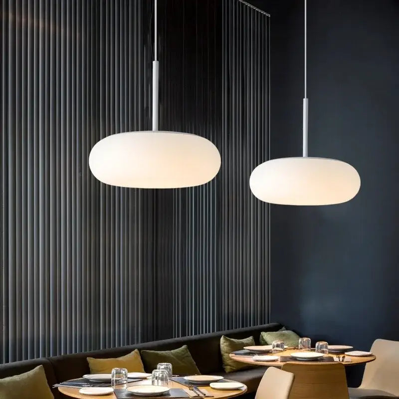 Modern minimalist white ceiling pendant lamp for kitchen bedroom