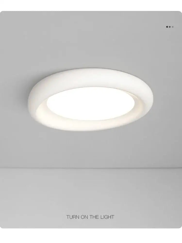 Modern minimalist white cream led ceiling lamp for bedroom