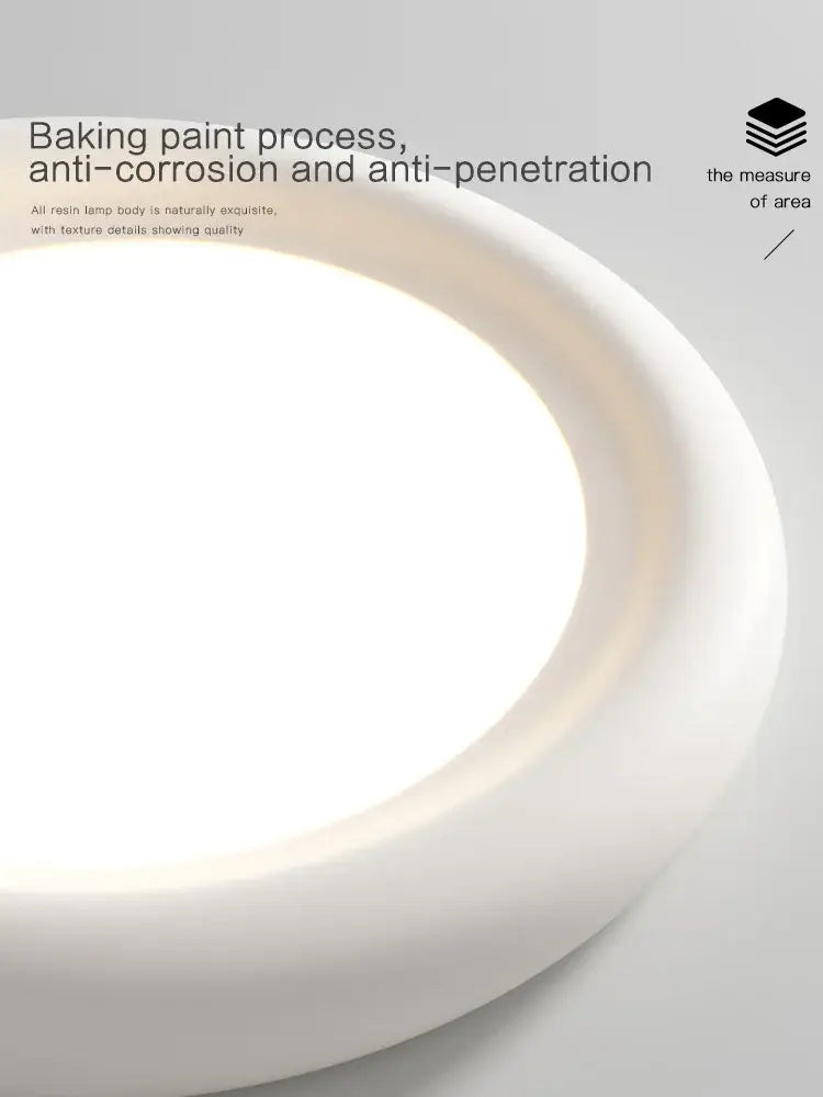 Modern minimalist white cream led ceiling lamp for bedroom